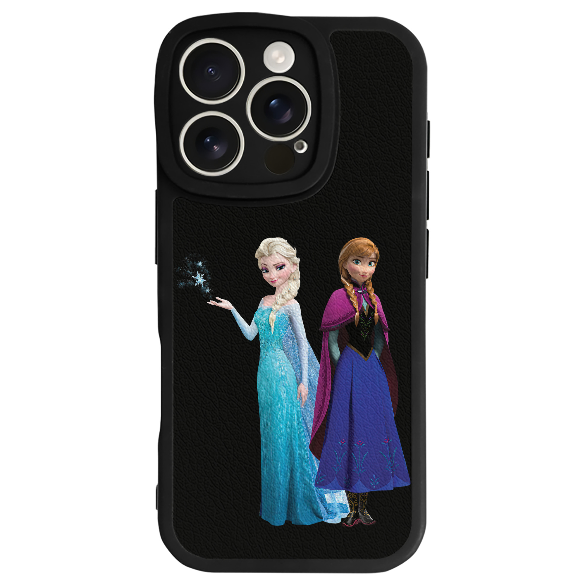 （画像用） アナと雪の女王 アンナ エルサ Frozen Anna Elsa 【iPhone 16シリーズ対応】シリコンスマホケース（レザー調） 材質：シリコン